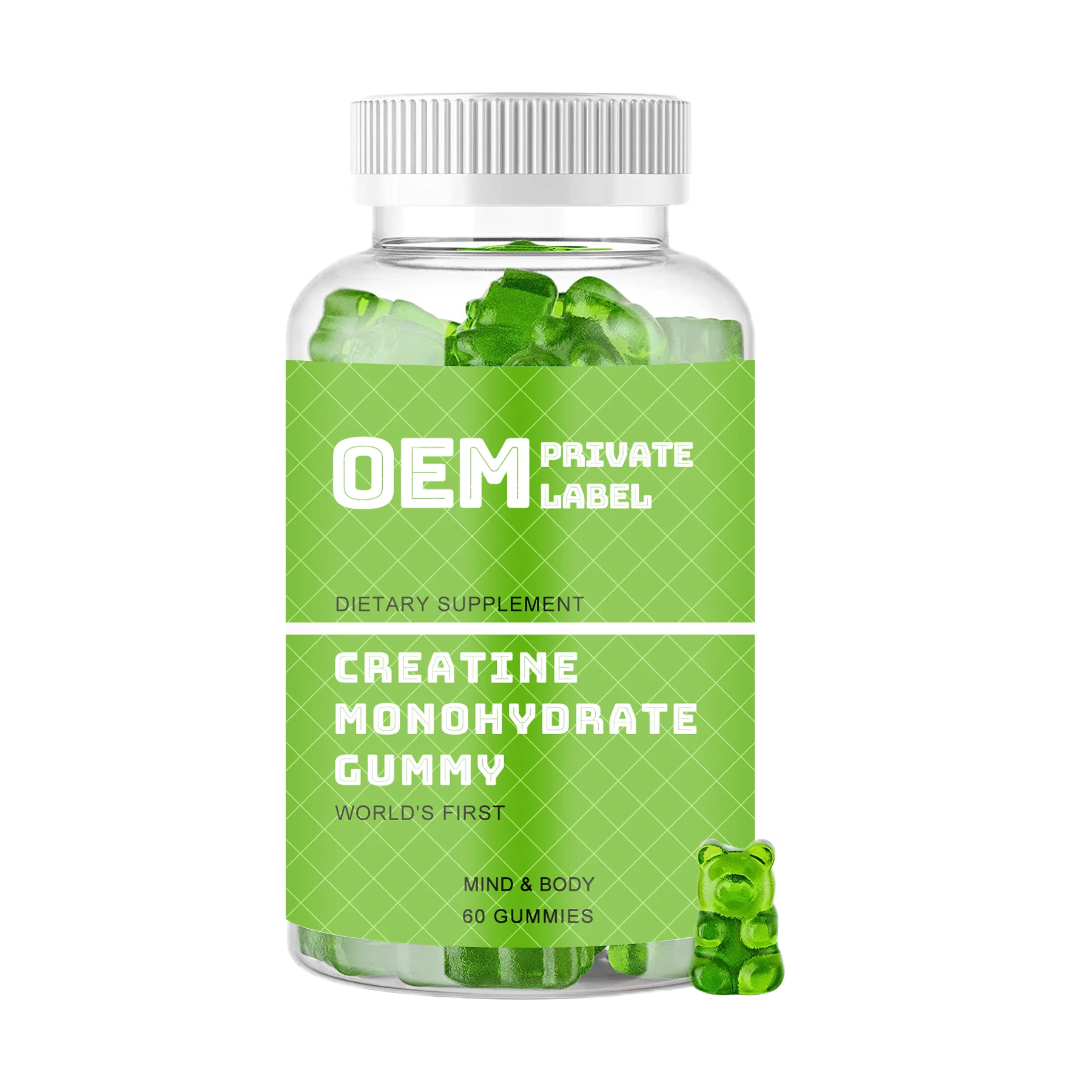 Private Label Pre Workout Supplement Creatine Monohydrate Energy Gummy