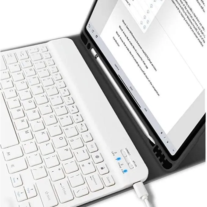 Suitable for iPad 10.2/10.5 pro11 keyboard protective case for Air4/5 with pen slot diagonal flat leather case details