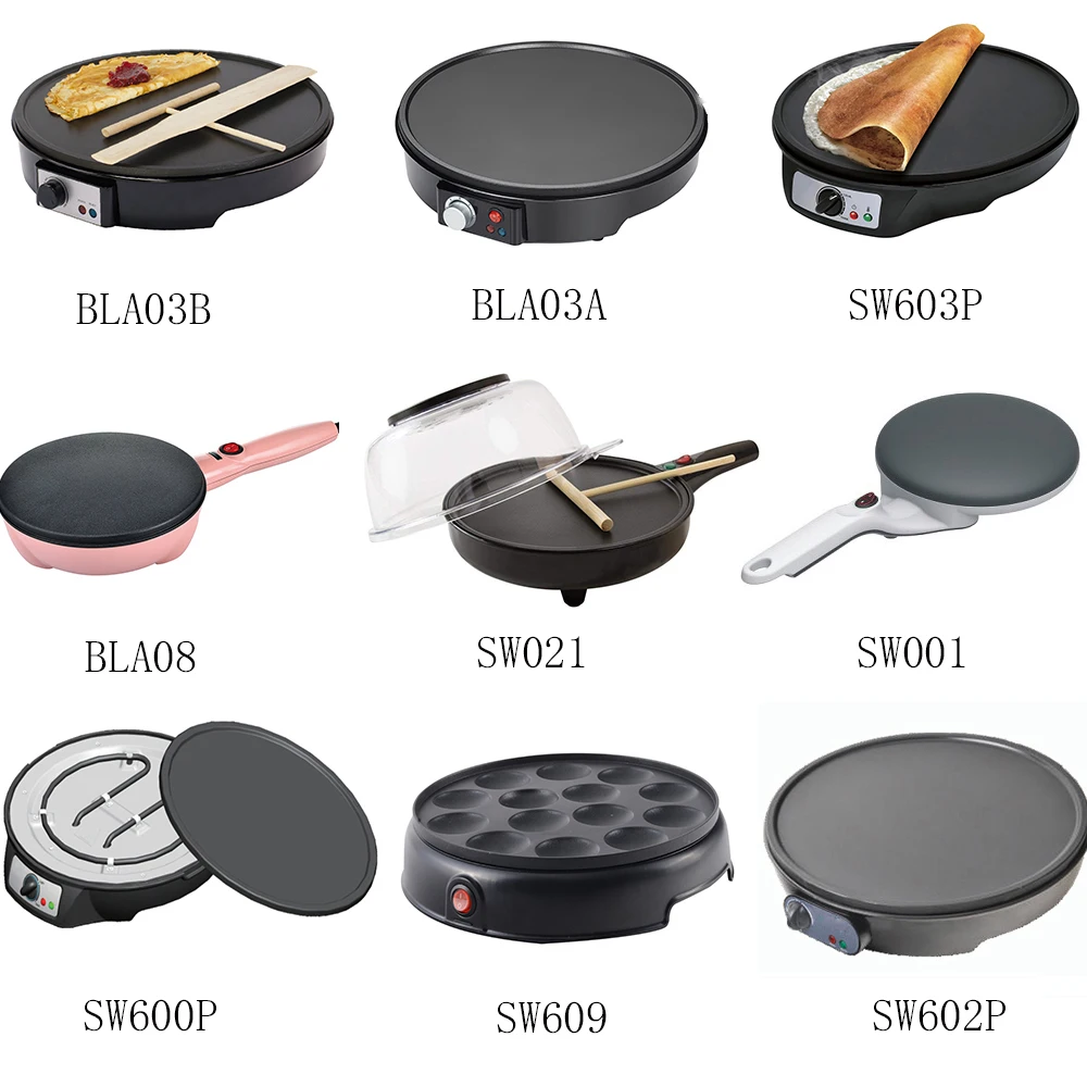 Hot Sale Multi Function Smart Iron Stainless Steel Pizza Arabic Bread Crepe Maker Set