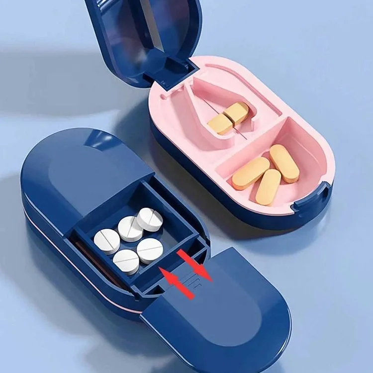 Promotional Plastic Cutter Pill Box Pill Organizer Case