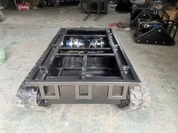 Tracked Chassis Robot Rubber Crawler Loading Weight Rubber Tracked Chassis Undercarriage in Stock for Sale