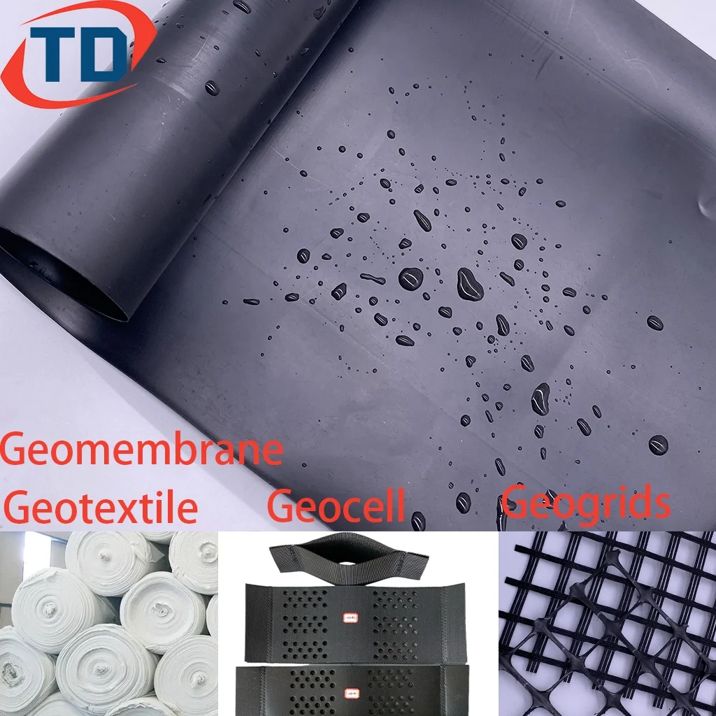 Knstliche Seeauskleidung 1mm 1,5mm HDPE Geomembran fr Algenbarriere  Spirulina-Farmen Geomembran Fischteichfolie 45mil