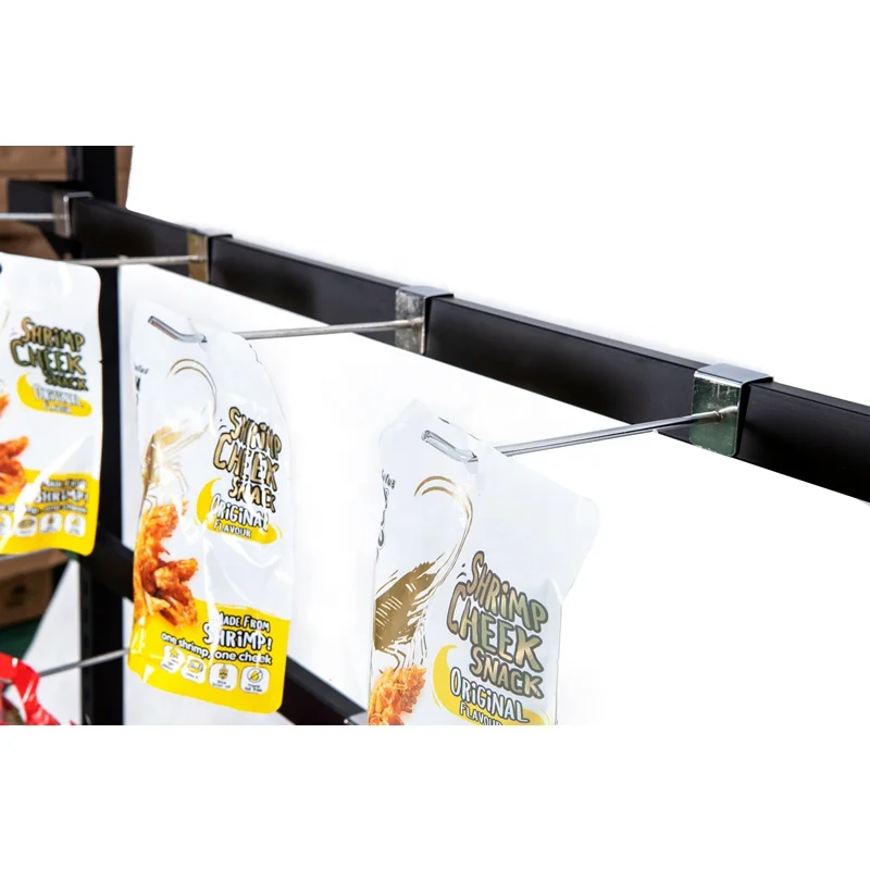 Multipurpose Wire Mesh Metal Rack Retail Stores Hook Drink Snacks Potato Chips Display Rack