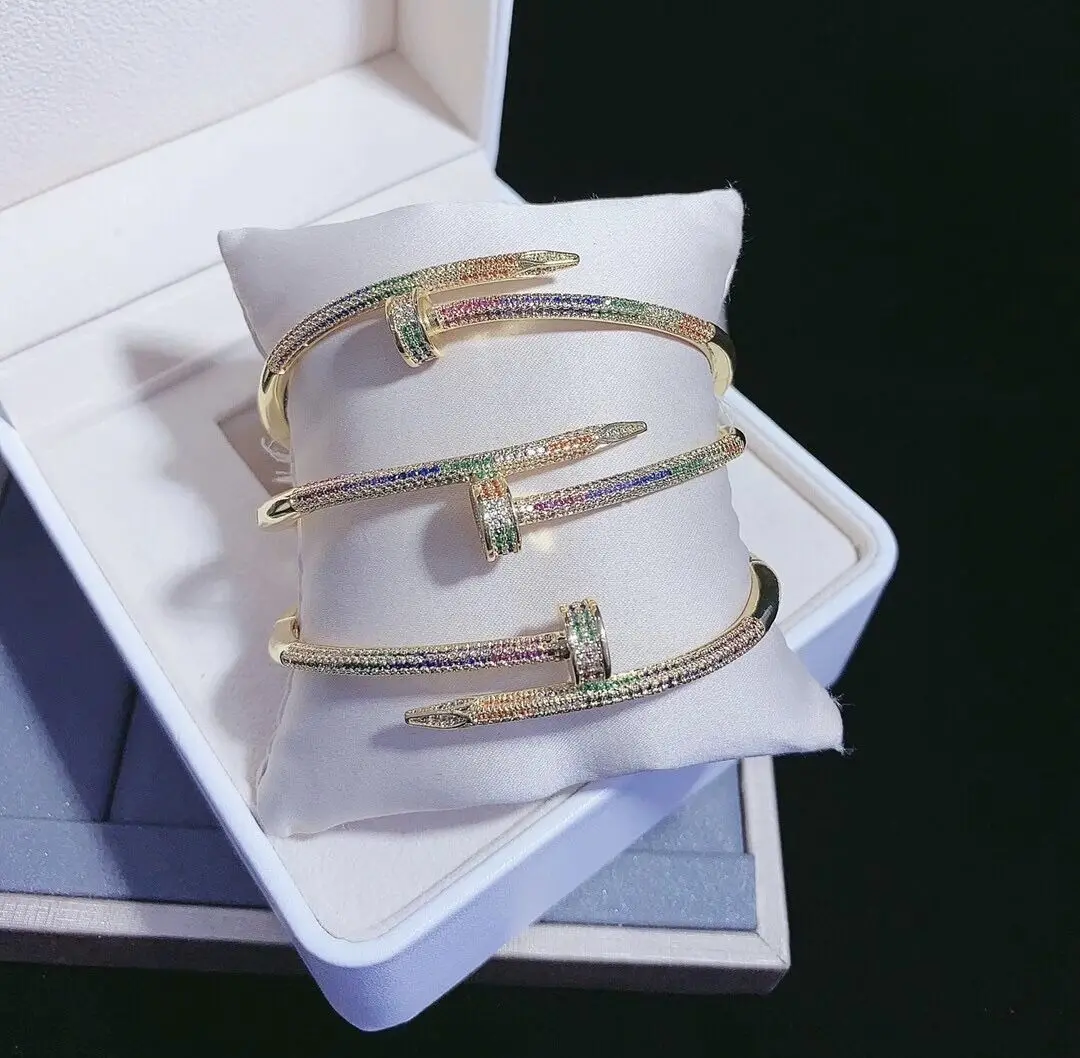 Premium Gold Nail Gold Nail Bangle Au 750 18 K, Never Fading, Official  Replica, Top Quality Luxury Brand Jewelry With Box 16 18 Size From Hyf5456,  $91.47 | DHgate.Com