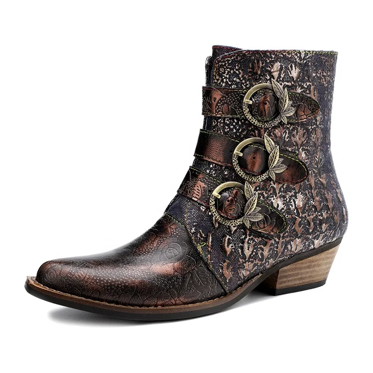 snake print flat boots