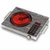 Silver electric ceramic stove