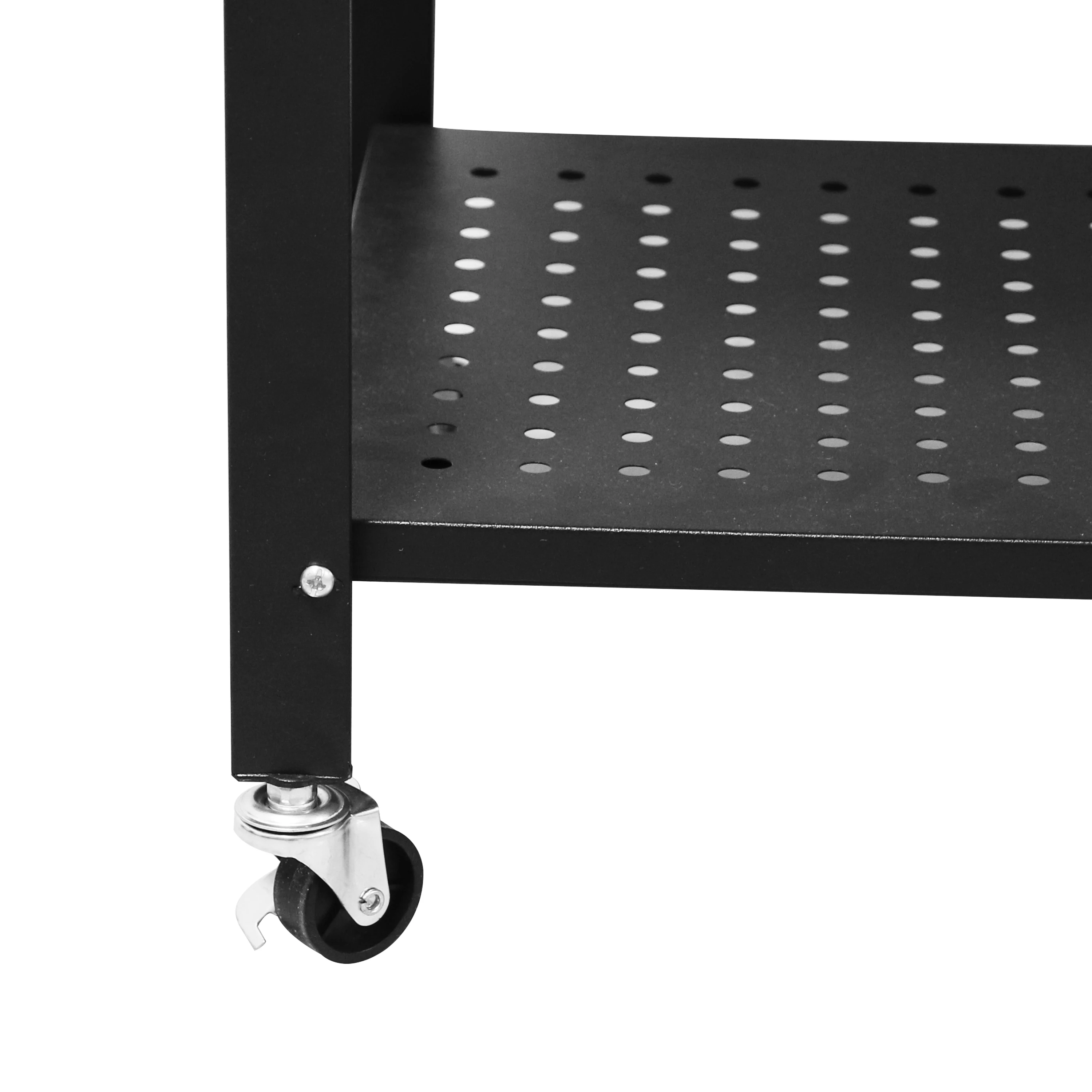 4 Tier Heavy Duty Metal Foldable Household Shelf Rolling Shelves For ...