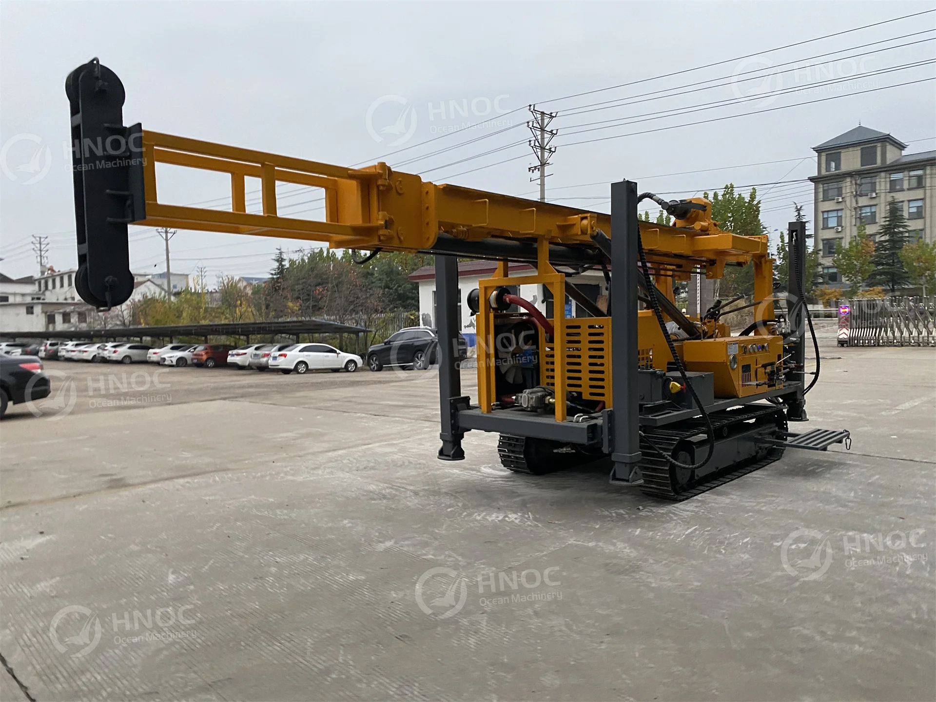 300m Depth High Power Hydraulic Diesel-Powered Rotary Drilling Rig for Water Well Borewell Drilling Multifunctional
