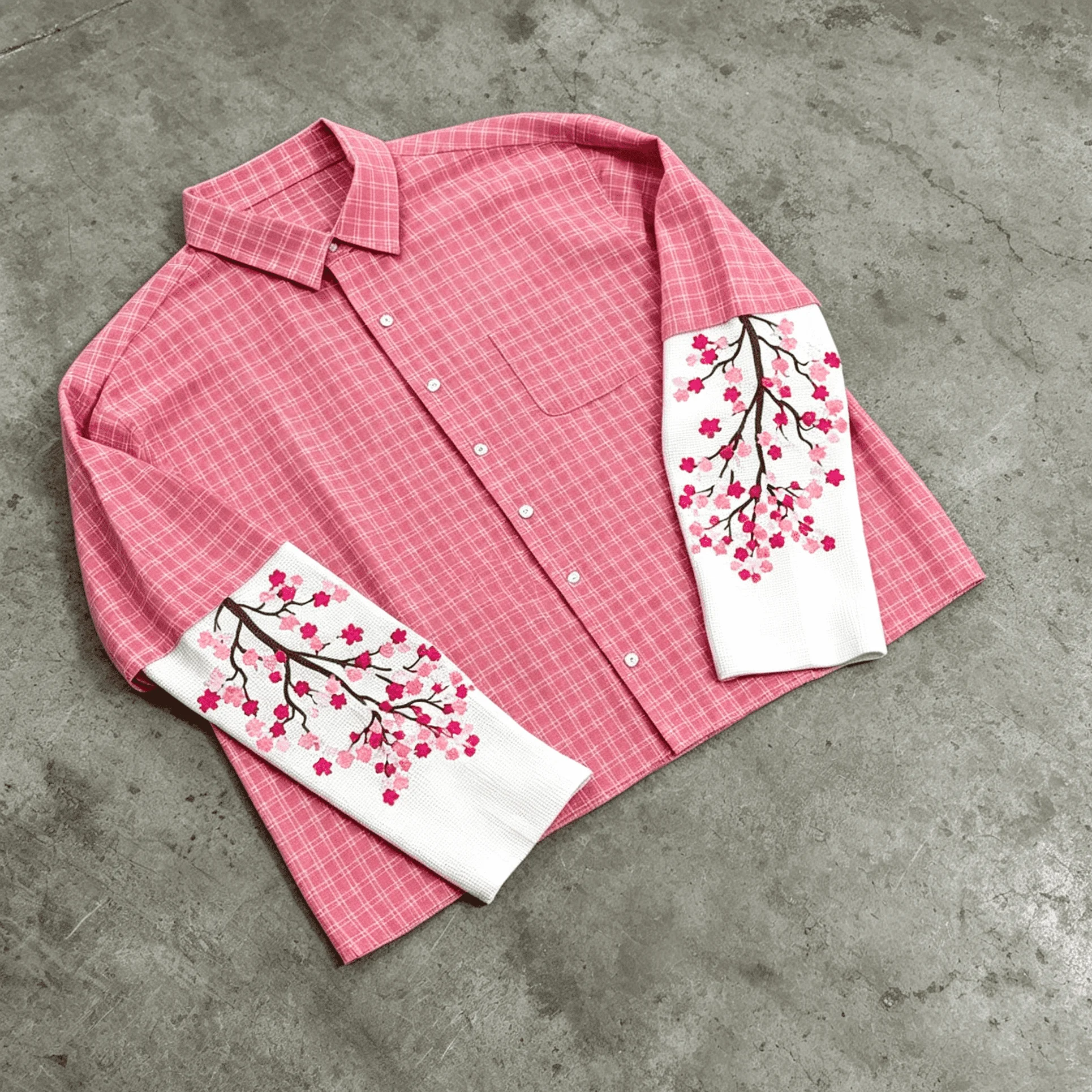 Men Custom Boxy Fit Long Sleeve Plaid Embroidery Streetwear Shirts 100% Cotton Anti-Wrinkle Breathable Quick Dry OEM Service gallery 2