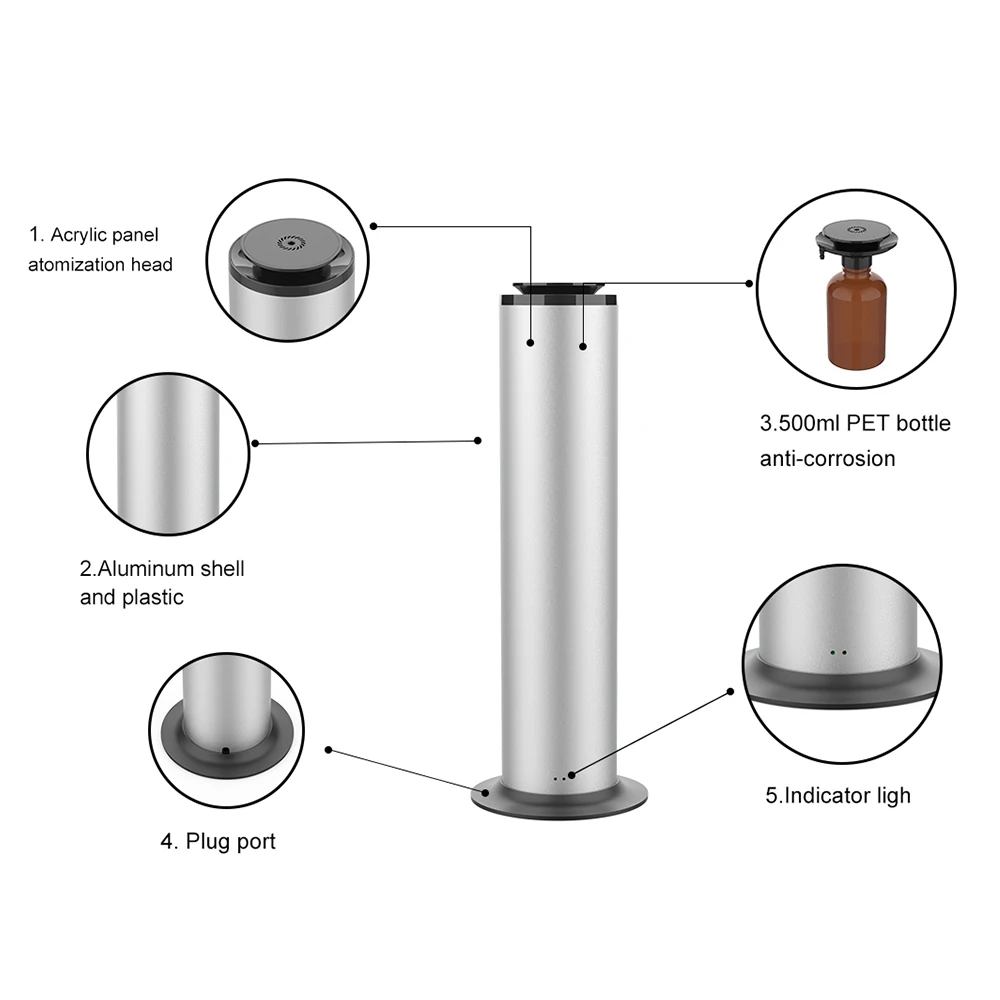 Tall Tower Scent Diffuser Aroma Machine With 500ml Oilbottle Commercial Scent Diffuser