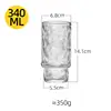 Vaso de cristal apilable martillado Glacier transparente de 340 ml