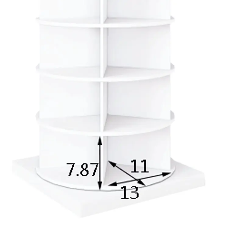 Space Saving Wooden Modern 360 Rotation 8-Layer Shoe Storage Cabinet with Customized Design for Home Furniture and Hotels