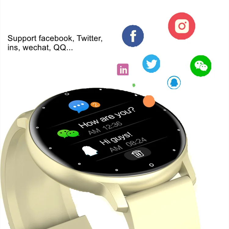 Легкий дизайн, сенсорный экран, Reloj Inteligente, пульсометр, фитнес, спорт, умные часы, мониторинг здоровья, умные часы ZL02