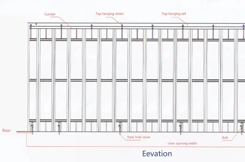 Solid Transparent Panel Polycarbonate Manual Sliding Interior Folding Door
