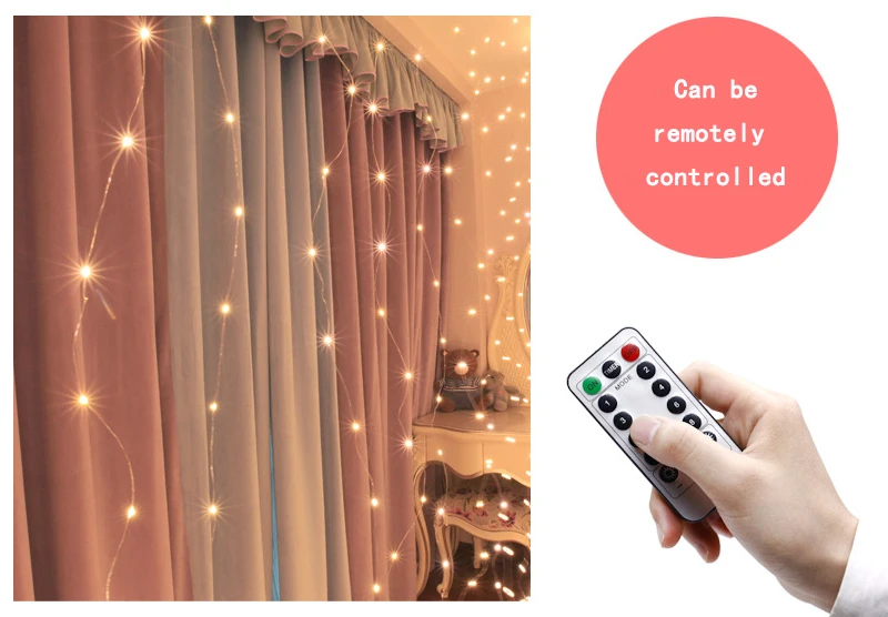 2023 New USB Remote Control 3x3 Meter Copper Wire Window Curtain Fairy Room Light  LED Christmas Day String Night Light manufacture