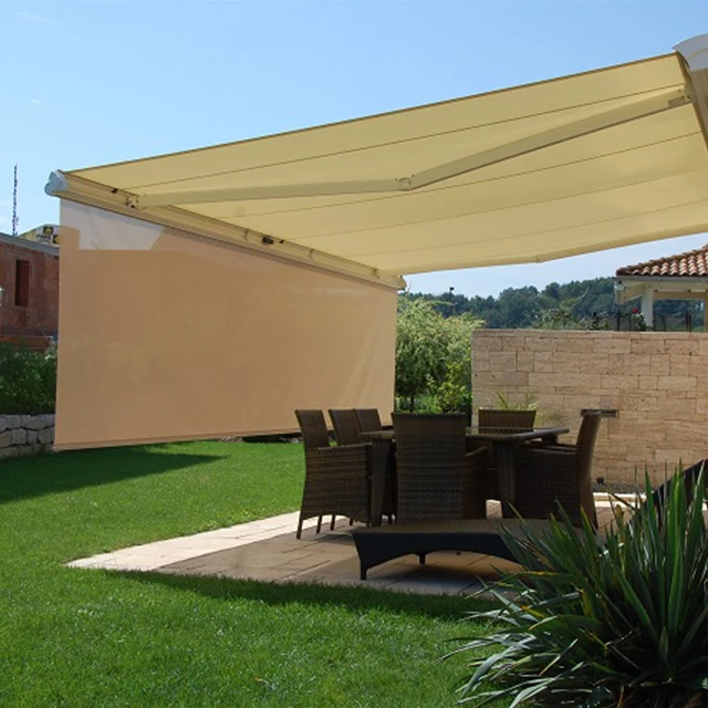 Aluminium-Sonnenschutz/ Elektrische Auen-Terrassenmarkise Einziehbare  Terrassenmarkise 4x4 Markise Aluminium Verstellbare Einziehbare Markisen