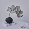 Black 10 stems, phalaenopsis orchid blue 1 stem