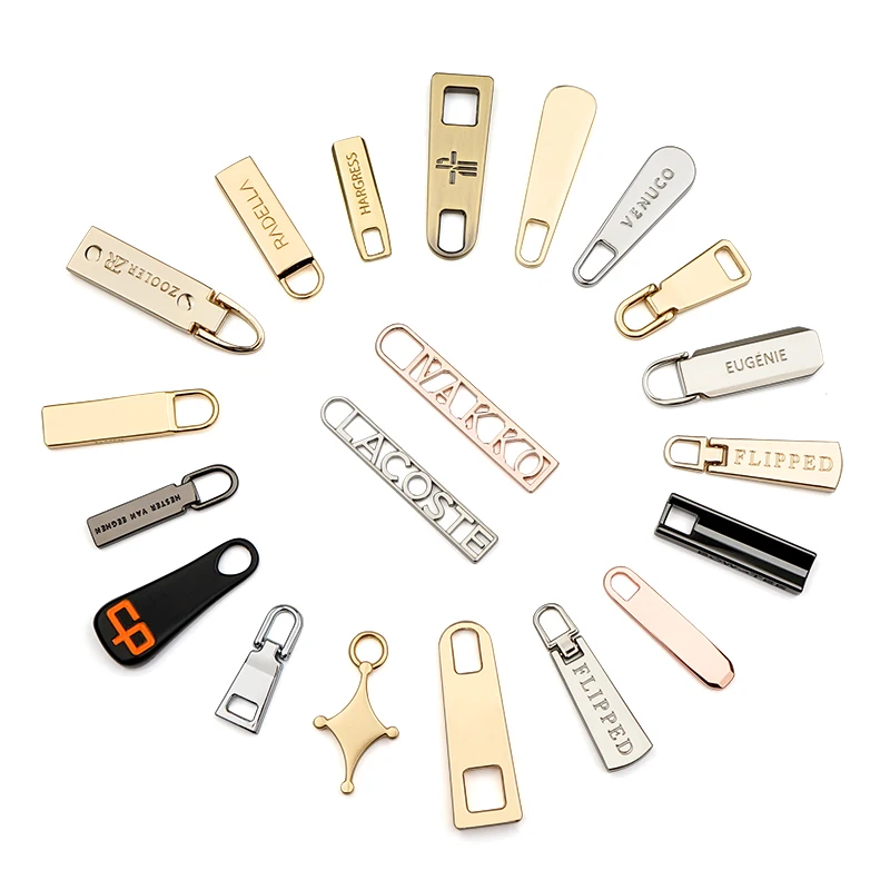 Custom Zip Puller,Garment Metal Zipper Puller Slider Brand Logo,Bag