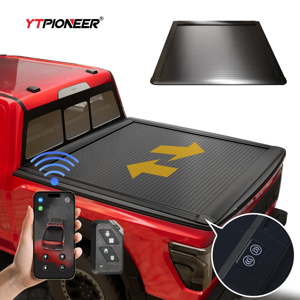 2024 Ford Raptor F150 Xlt Pickup Truck Electric Retractable Tonneau Rear Box Covers 5.5 6.5 ft 2013 2014 F150 Waterproof Locking