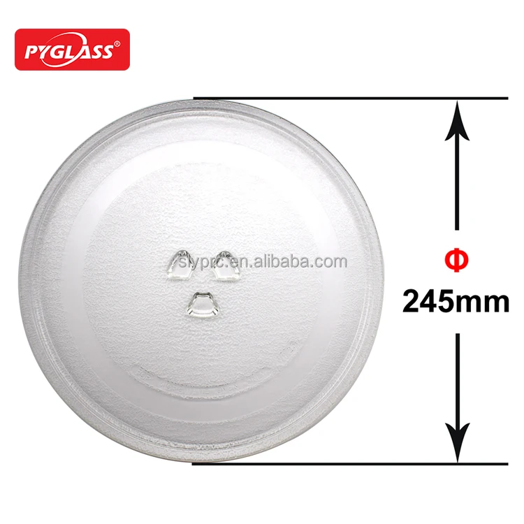 Small 9.6" / 24.5cm Microwave Glass Plate / Microwave Glass Turntable
