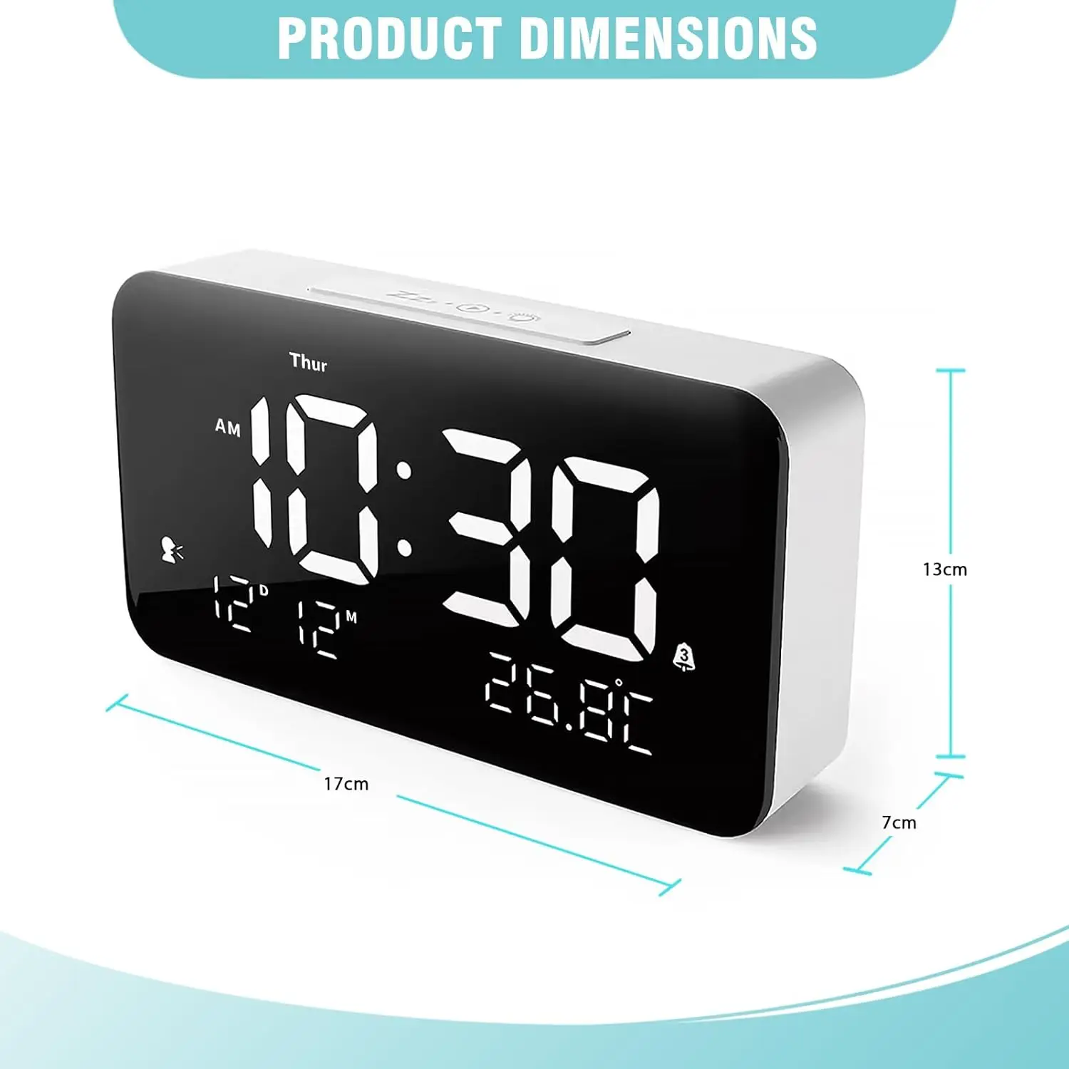 Night Light Desk Led Countdown Timer Loud Voice Alarm & Vibration ...