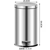 Stainless steel pedal trash can