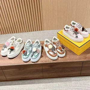 New Luxury White Leather Running Shoes High Quality PVC Midsole Rubber Outsole for Sport and Casual Use