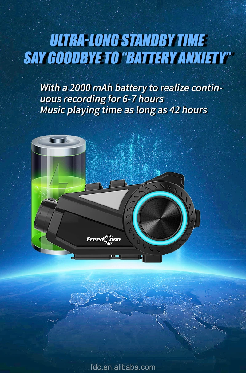 Freedconn R3 Intercom Headset - Group Communication & Noise Cancelling