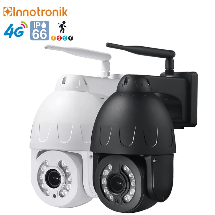 Innotronik 5MP IP 4G SIM Card 5X Optical Zoom Hi3516E Sony335 Outdoor Security Metal PTZ Speed Dome Camera Camhipro App