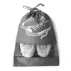 Gray printed shoe bag