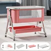 Matelas en alliage d'aluminium rose, moustiquaire, panier de rangement, chan