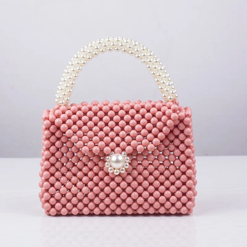 Custom Design Beaded Bag Exquisite Niche Pearl Acrylic Purse and