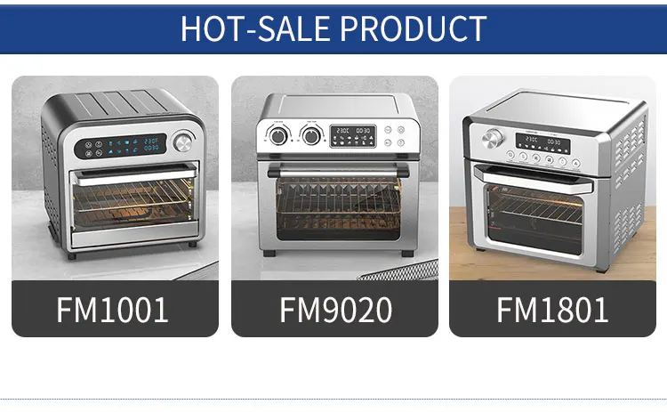 Electric Digital Non-Stick Air Fryer oven Stainless steel housing  Digital LED touch FM9016 air fryer accessories set
