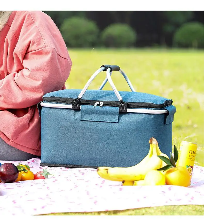 Outdoor Picnic Insulation Bag/folding Picnic Basket Insulation Bag