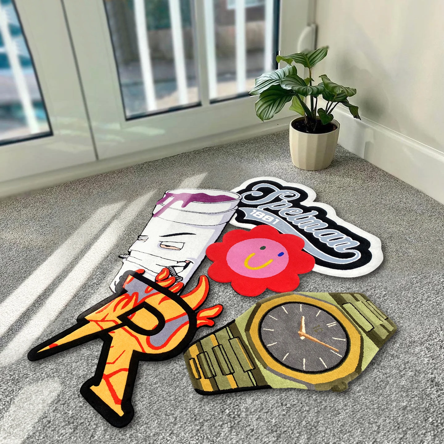 FPAR BANNER RUG ラグマット wtaps neighborhood Hand Made Tufting Rug - Minimalist Carpet for Home & Office