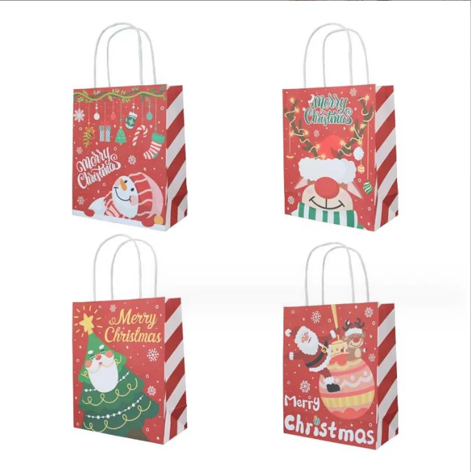 Alibaba.com: Christmas Gift Bag with Handle, Kraft Paper Material ...