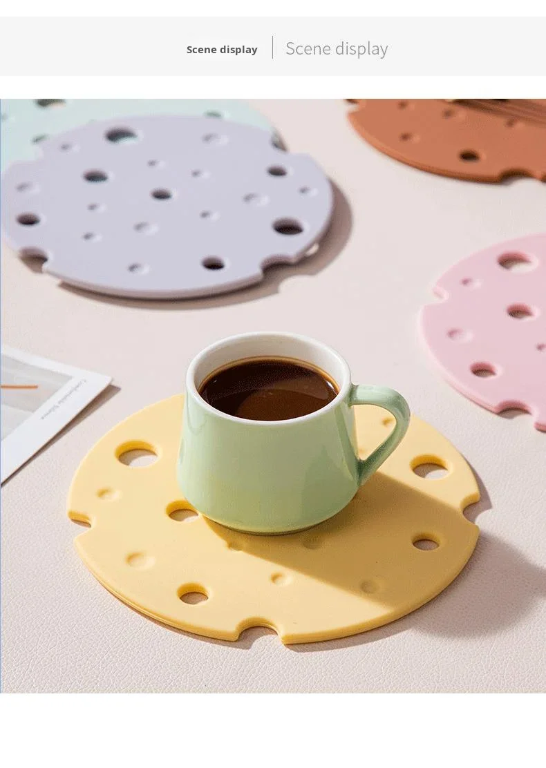 Modern Round Multi Color Thermal Silicone Placemat High Temperature Resistant Reusable Casserole Plate and Bowl Mat supplier