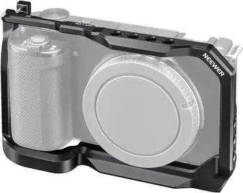NEEWER ZV-E10 Camera Cage Compatible with Sony ZV-E10, Aluminum Video Shooting Cage Rig with Arca Type QR Plate, 1/4" Threads