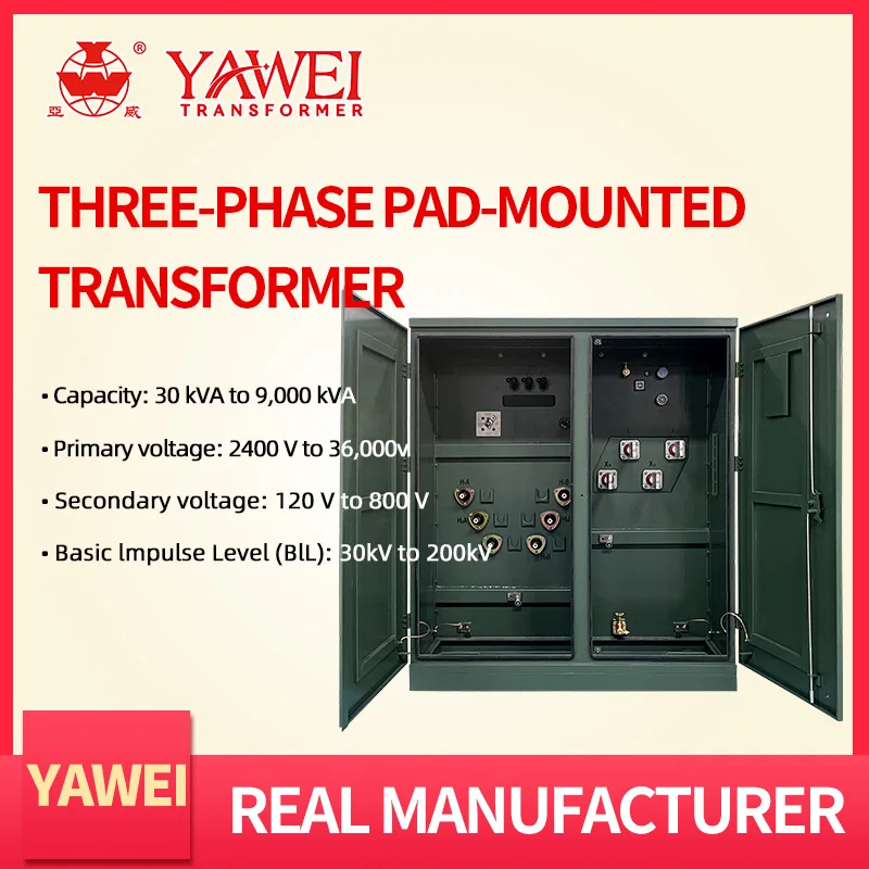 Yawei Transformer Brands Transformer Making Equipment 12.47kV 500kVA 630kVA 800kVA Pad Mounted transformers for Sale