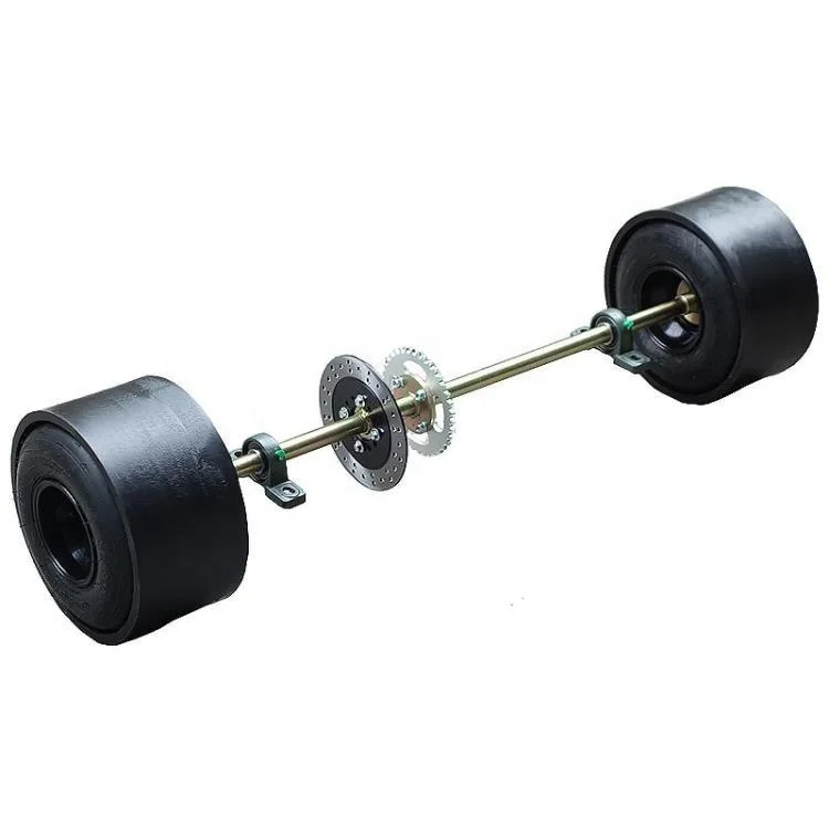 GO Karting ATV UTV Buggy with 100CM Rear Axle Sprocket Brake Disc Rotor 5 Inch Rim Wheel Drift Trike New Condition Metal Cover