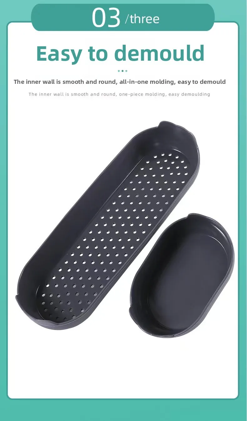 4-Piece Silicone Cake Mold Set High Temperature Resistant Oval Baguette Baking Pan Rectangular Kitchen Tools for Baking supplier