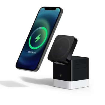 3 in 1 wireless charging and folding wireless magnetizing and wireless charging  desktop charger