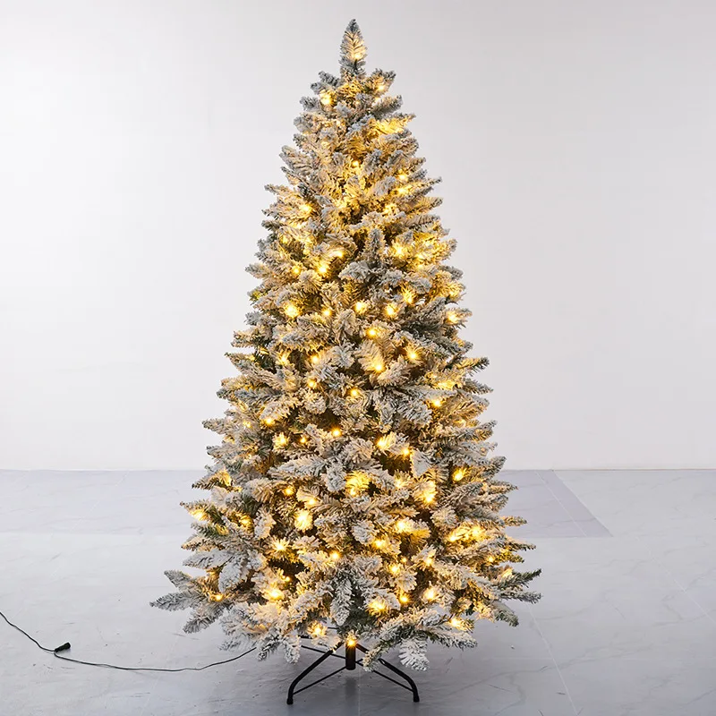 クリスマスツリー　210㎝ M875卸売180cm 210cm 240cmLEDライトPVCクリスマスツリー装飾白い雪