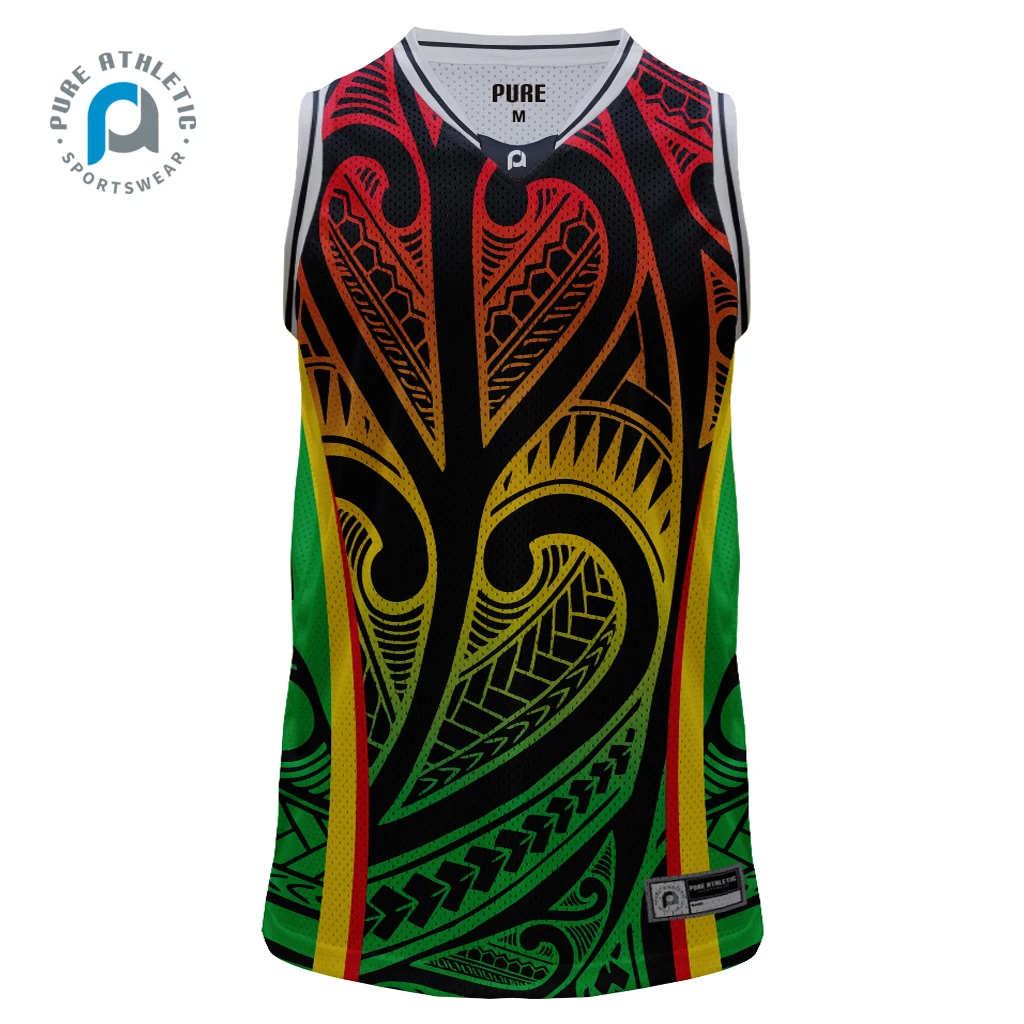rasta basketball reggae jersey design