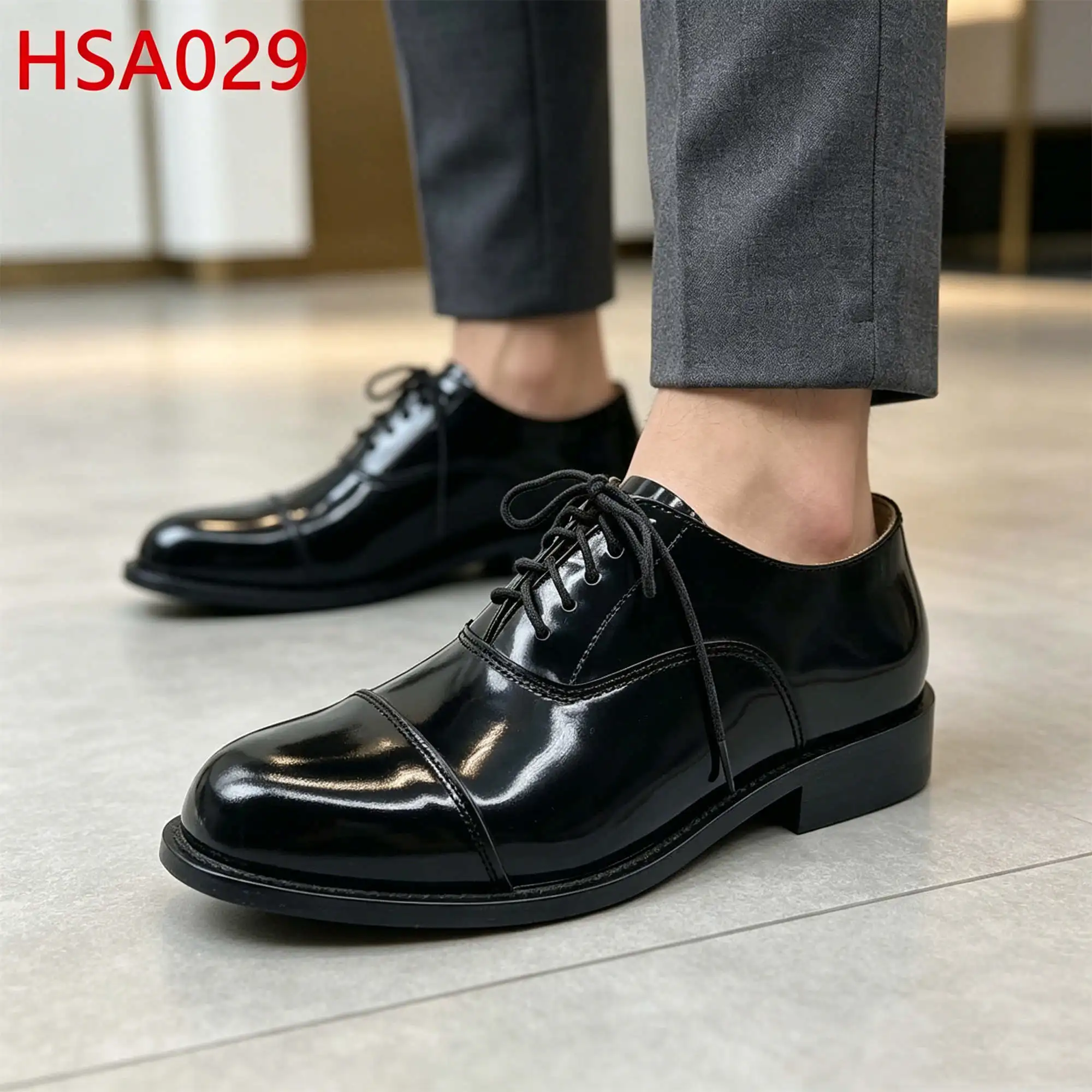 ZYF,Business Reception Shining/matte Leather Men Dress Shoes Formal Event Double Joints Design Lace up Office Shoes HSA029