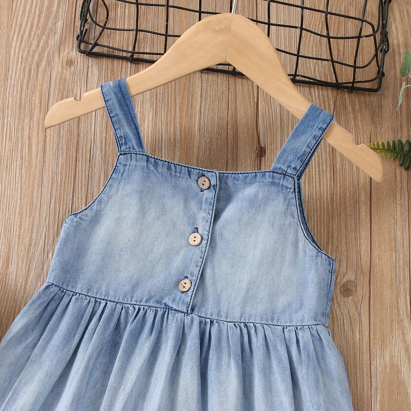 Girls' Korean-style Summer Pinafore Dress with Straps Sleeveless Skirt with  Buttons| Alibaba.com