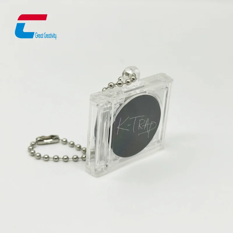 Plastic Rfid Round Tags Mini Music Album Keychain NFC CD Music Card Case Smini Album Case Mini Album NFC