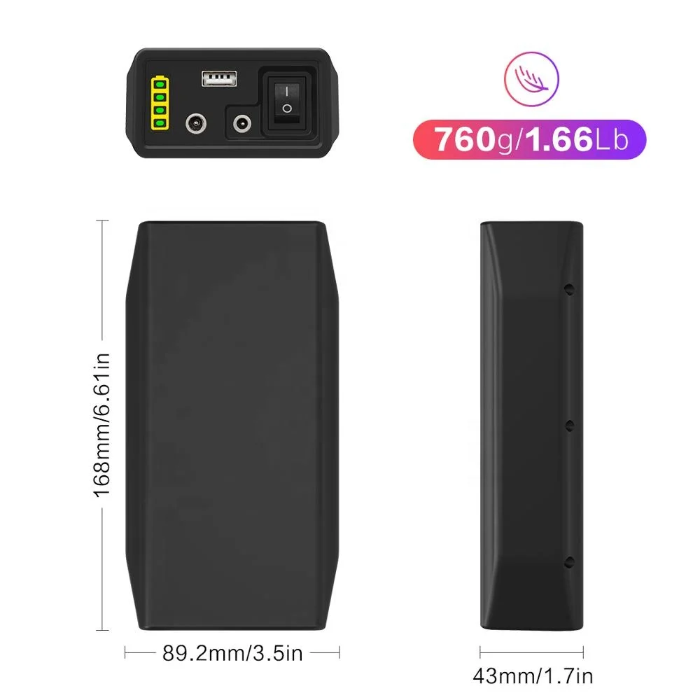 Deep Cycle Rechargeable Lifepo4 Battery 83.2Wh Lithium Ion 2000+ Cycle Batterie 12.8V 6500mAh Portable CPAP Battery