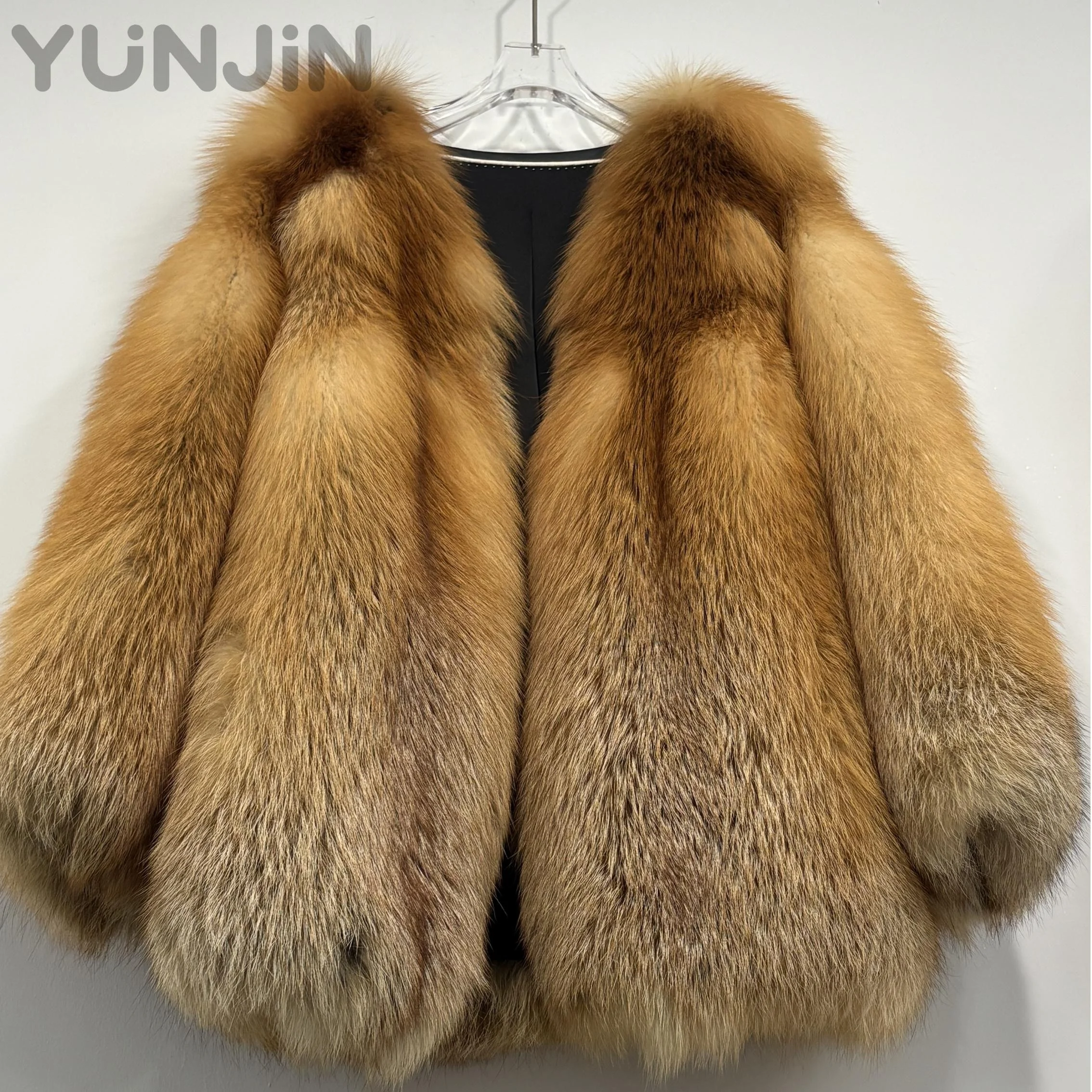 Saga Red fox Fur Women's Coat Mid-Length Full