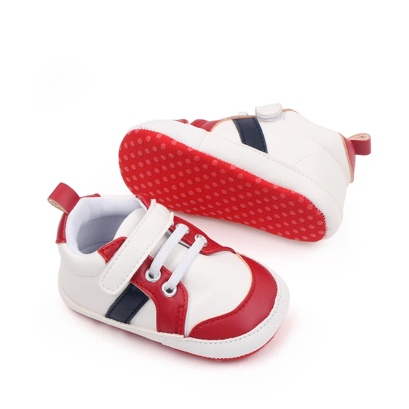 Spring and Autumn  Color Matching PU Surface Baby Walking Shoes Leisure Baby Shoes supplier